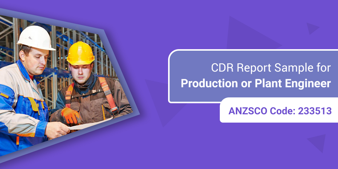 CDR Sample for Production or Plant Engineer