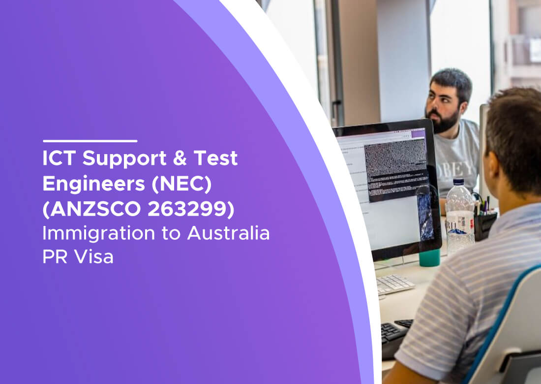 ICT Support and Test Engineers nec ANZSCO 263299